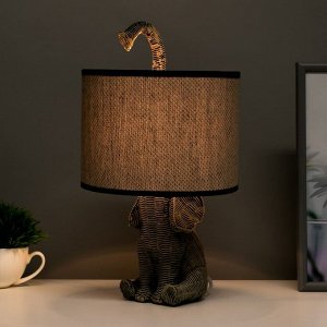 Настольная лампа "Слон" E27 40Вт серый 20х20х37 см