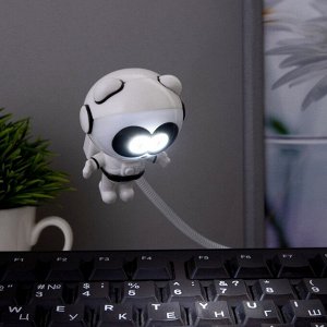 Ночник "Космо-панда" LED 0,5Вт от USB бело-черный 4.5х30 см