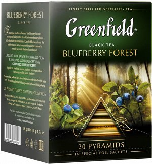 Чай Гринфилд пирам. Blueberry Forest black tea 1,8г 1/20/8, шт