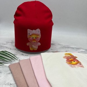 Шапка Яркая необычная шапка - с с уточкой LaLaFanFan. Трикотажная шапка без отворота хорошо облегает, но не сдавливает голову, обеспечивая тепло и комфорт. Двухслойная, подходит для прохладного лета, 
