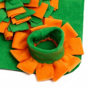 Игровой коврик для собак, развивающий нюх, жёлто-зелёный, 45 х 45 см