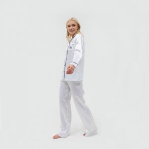 Пижама женская (рубашка и брюки) KAFTAN Queen размер 40-42, цвет белый
