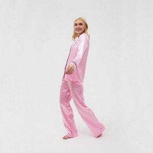 Пижама женская (рубашка и брюки) KAFTAN Sparkle размер 40-42, цвет розовый