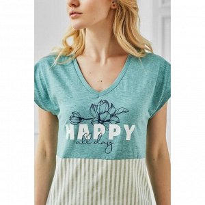 Домашнее, платье, женское, KAFTAN, &quot;Happy&quot;, мятный.