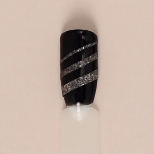 Ленты клеевые для декора «BE UNUQUE», с блёстками, 3 шт, 1/2/3 мм, 18 м, цвет чёрный