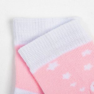 Носки детские, цвет светло-розовый, размер 7-8