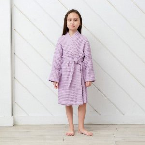 Халат вафельный детский Крошка Я "Boho" размер 32 ( см) цвет сиреневый, 100% хлопок 290 г/м2