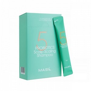 Masil. Шампунь отшелушивающий с пробиотиками для укрепления и эластичности волос 5PROBIOTICS 8 мл*20