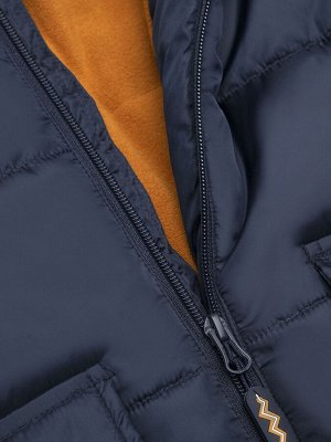 Куртка Зимняя куртка для мальчика темно-синего цвета отлично подходит для холодной зимы, характерной в средней полосе России. Парка зимняя для мальчика из качественного материала с влагонепроницаемым 