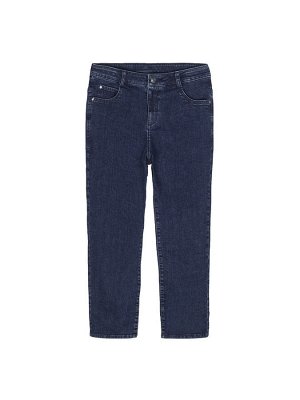 Брюки Прямые хлопковые джинсы для мальчика классического синего цвета подходят для ежедневного ношения как в школу, так и на прогулку с друзьями. Детские джинсы выполнены из плотного, хлопкового деним