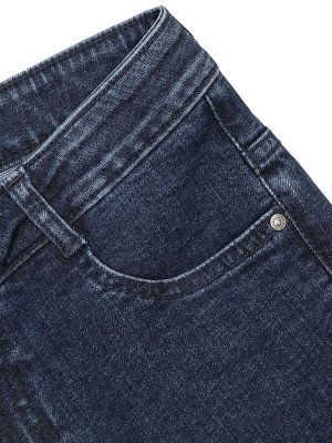 Брюки Прямые хлопковые джинсы для мальчика классического синего цвета подходят для ежедневного ношения как в школу, так и на прогулку с друзьями. Детские джинсы выполнены из плотного, хлопкового деним