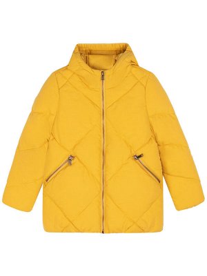 Куртка Теплый желтый пуховик для девочки -стильный и практичный вариант для прогулок в зимнее время года. Парка для девочки выполнена из непродуваемого влагоотталкивающего материала. Куртка для девочк