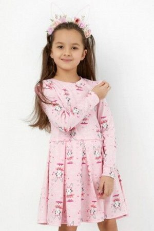 Платье детское Воображуля(розовое,дл.рук) интерлок