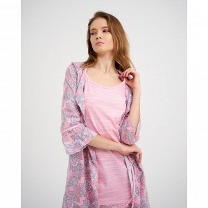 СИМА-ЛЕНД Комплект женский (халат, сорочка) Белла, цвет светло-розовый, размер 42