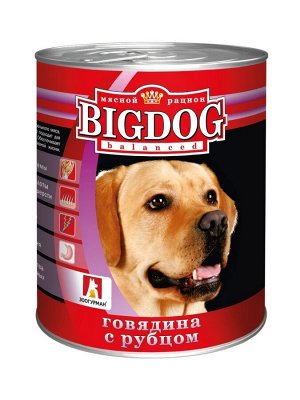 Зоогурман конс БигДог корм для собак Говядина с рубцом 850гр*9