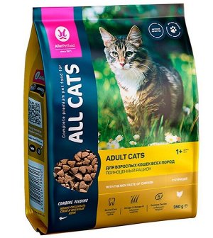 Олл Кэтс/All Cats корм для кошек Курица 350гр*18