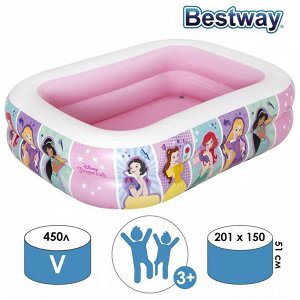 Бассейн надувной Princess, 201 х 150 х 51 см, от 3 лет, 91056 Bestway