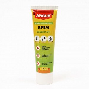 Крем "Argus", от комаров, мокрецов, мошек, слепней, для всей семьи, туба, 42 мл