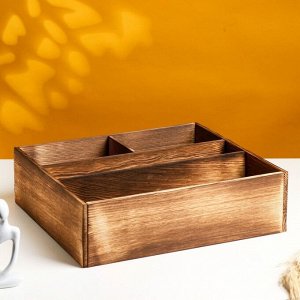 Ящик деревянный 30*34.5*10 см подарочный комодик, брашированный