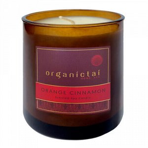 Свеча ароматическая соевая "Апельсин-Корица" Organic Tai, 180 мл