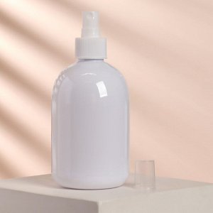 Бутылочка для xранения с распылителем, 300 мл, цвет белый