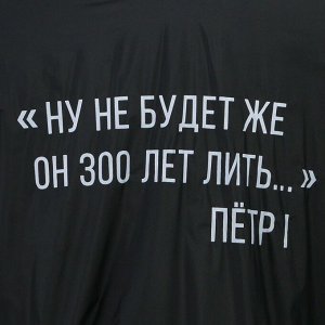 Дождевик-пончо "Ну не будет же он 300 лет лить", оверсайз, 97 х 120 см, цвет чёрный