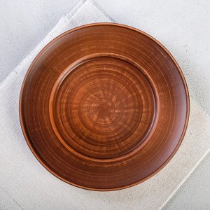 Тарелка "Домашние традиции", гладкая, красная глина, 19 см