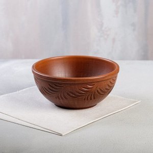 Салатник "Домашние традиции", декор, красная глина, 1 л