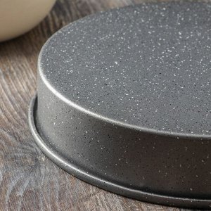 Форма для выпечки Magistro Gourmet Range, 24,8х24,8х5 см, толщина 0,6 мм, антипригарное покрытие, цвет серый
