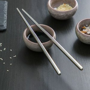 Палочки для суши Bacchette, h=21 см, цвет серебряный