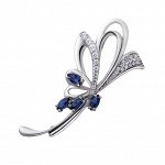 Серебряная брошь