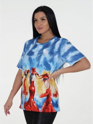 Одетта футболка женская (голубой)