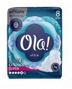 OЛA! Прокладки УЛЬТРА ЛЮКС Супер Ионы серебра /8