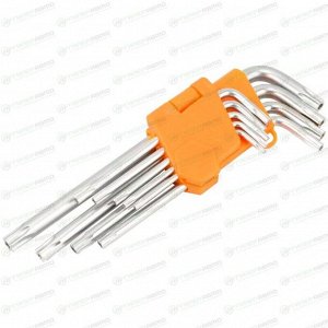 Набор ключей Torx Автодело с держателем, T10–T50, комплект 9 предметов, арт. 39151 Professional