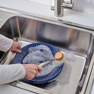 VÄLVÅRDAD, Щетка для мытья посуды, нержавеющая сталь/бук