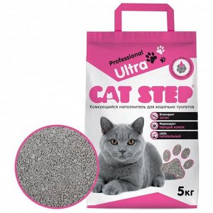 Наполнитель минеральный комкующийся CAT STEP Professional Ultra, 5 кг