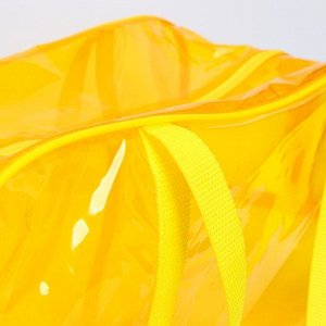 Сумка в роддом 30х50х25, цветной ПВХ, цвет желтый