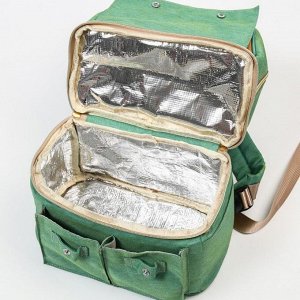 Сумка-рюкзак для хранения вещей малыша, цвет зеленый/коричневый