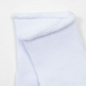 Носки детские, цвет белый, размер 8