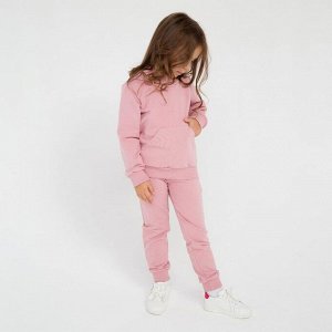 Спортивный костюм для девочки, цвет розовый, рост 104 см