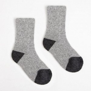 Носки детские из монгольской шерсти, цвет серый, (4)