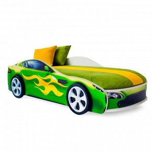 Детская кровать-машина "Бондмобиль зеленый"