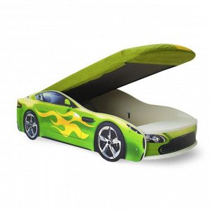 Детская кровать-машина "Бондмобиль зеленый"