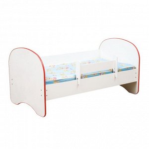 Кровать детская с бортом «Радуга», без ящика, 800 ? 1600 мм, цвет белый / кант красный