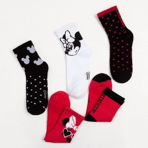Набор носков "Minnie Mouse", Минни Маус, 5 пар, 20-22 см