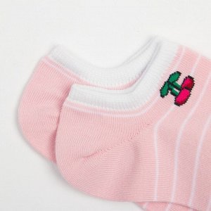 Набор детских носков (3 пары), цвет светло-розовый, размер 22 (34-36)