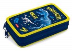 Пенал 4-х ств. 190х110 мм &quot;DINO WORLD&quot; с табл.умножения (073479) 41100 Хатбер {Россия}