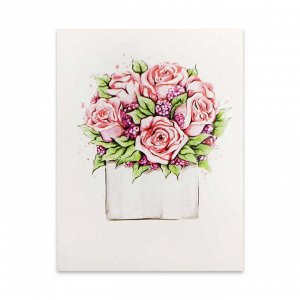 Мини-открытка подарочная  "Розы в коробке"
