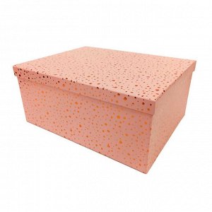 Коробка прямоугольная "Золотая капелька" розовая в 6-ти размерах