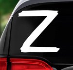 Автомобильная светоотражающая наклейка «Z» (25x25 см)